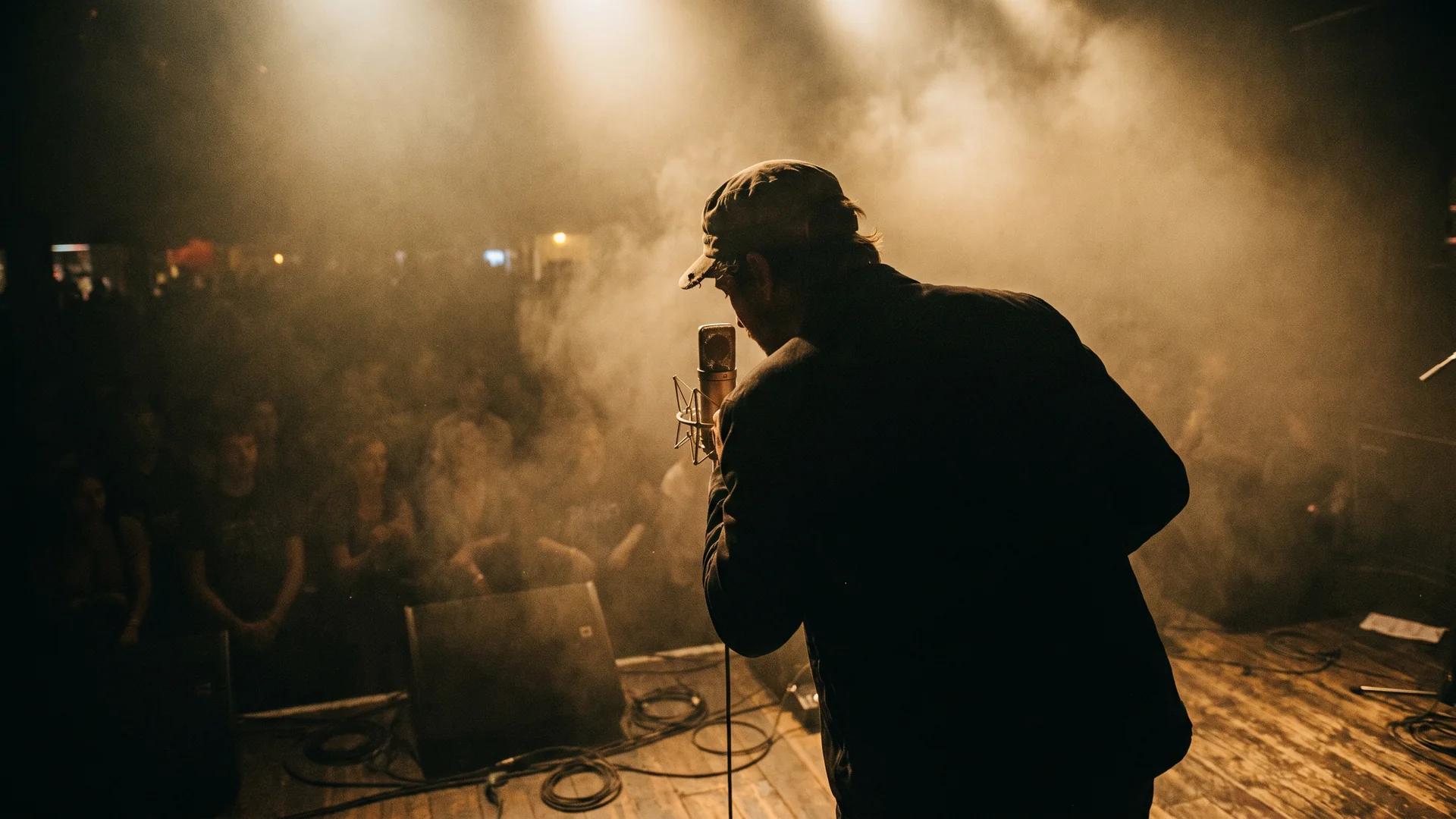Artist performance captured live on set